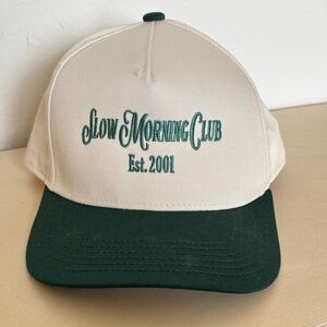 Green and Cream Slow Morning Club Cap